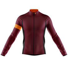 Load image into Gallery viewer, Big and Tall Mens Bezzie Aubergine Long Sleeve Cycling Jersey - Fat Lad At The Back