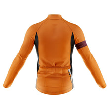 Load image into Gallery viewer, Big and Tall Mens Bezzie Orange Long Sleeve Cycling Jersey - Fat Lad At The Back