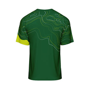 Big and Tall Mens Contour Green Outdoor MTB Jersey - Fat Lad At The Back