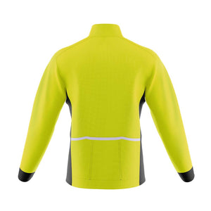 Big and Tall Mens Pack Up Hi Vis Wind Water Resistant Cycling Jacket - Fat Lad At The Back