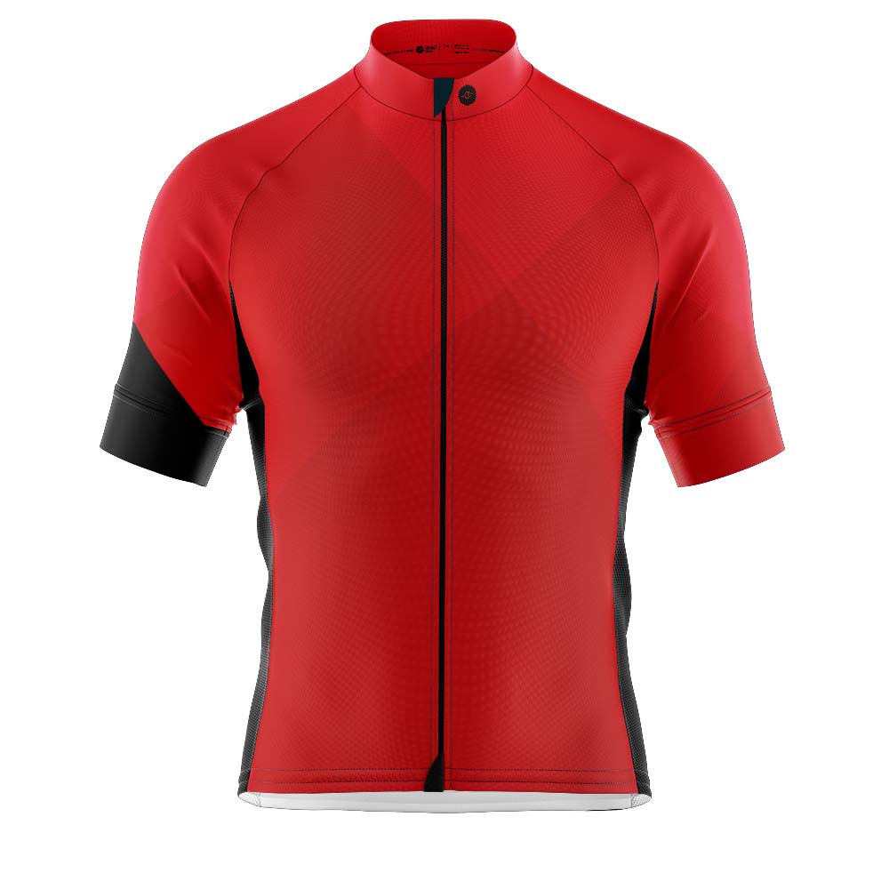 Big and Tall Mens Red Geezer Cycling Jersey - Fat Lad At The Back