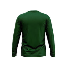 Load image into Gallery viewer, Mens Green Long Sleeve Outdoor MTB Jersey - Fat Lad At The Back