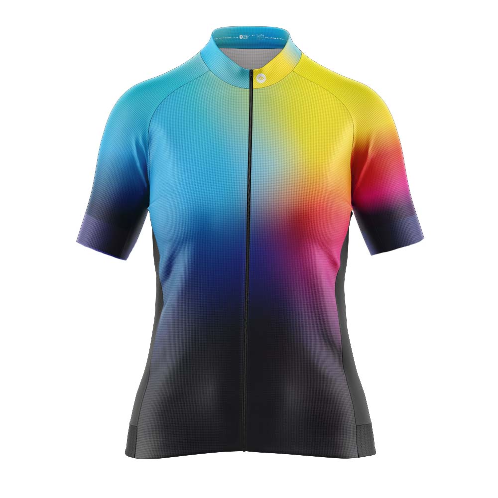 Womens Classic Rainbow Cycling Jersey Fat Lad At The Back