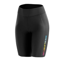 Load image into Gallery viewer, Women&#39;s Classic Rainbow Padded Cycling Shorts - Fat Lad At The Back