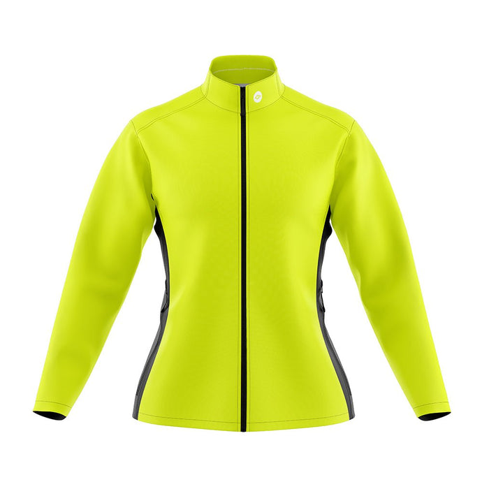 Womens Pack Up Hi Vis Wind Water Resistant Cycling Jacket - Fat Lad At The Back