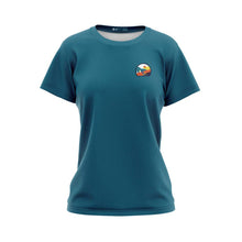 Load image into Gallery viewer, Women&#39;s Teal Enjoy The Ride Tech T-Shirt - Fat Lad At The Back