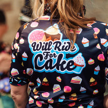 Load image into Gallery viewer, Womens Will Ride For Cake Cycling Jersey - Fat Lad At The Back
