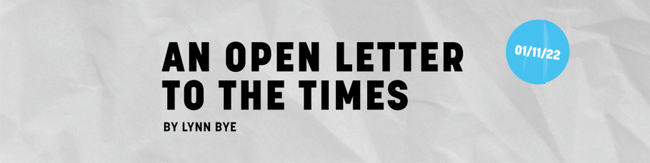 An Open Letter To The Times