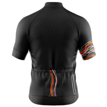 Load image into Gallery viewer, Big and Tall Mens Snazzy Black Cycling Jersey