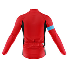 Load image into Gallery viewer, Mens Bezzie Red Long Sleeve Cycling Jersey