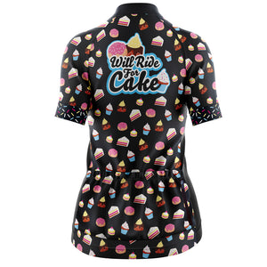 Womens Will Ride For Cake Cycling Jersey