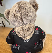 Load image into Gallery viewer, FLAB Teddy Bear Wearing I Love My Fat Lad At The Back T shirt - Fat Lad At The Back