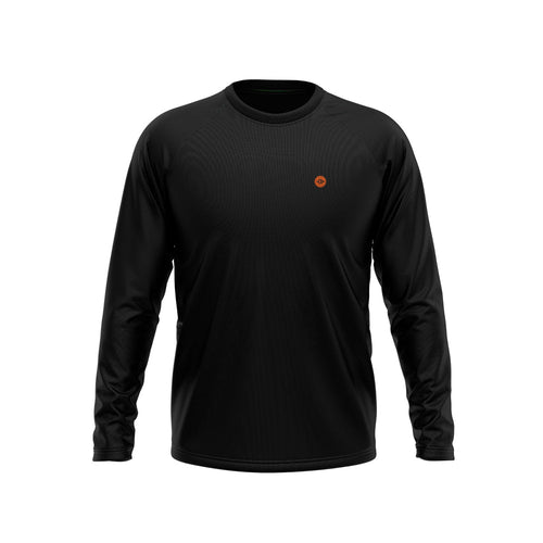 Mens Black Long Sleeve MTB Outdoor Jersey