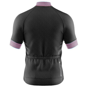 Mens Graphic Black Fleet Cycling Jersey - Fat Lad At The Back