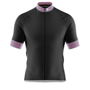 Mens Graphic Black Fleet Cycling Jersey - Fat Lad At The Back