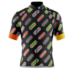 Mens Hot Dog Cycling Jersey - Fat Lad At The Back