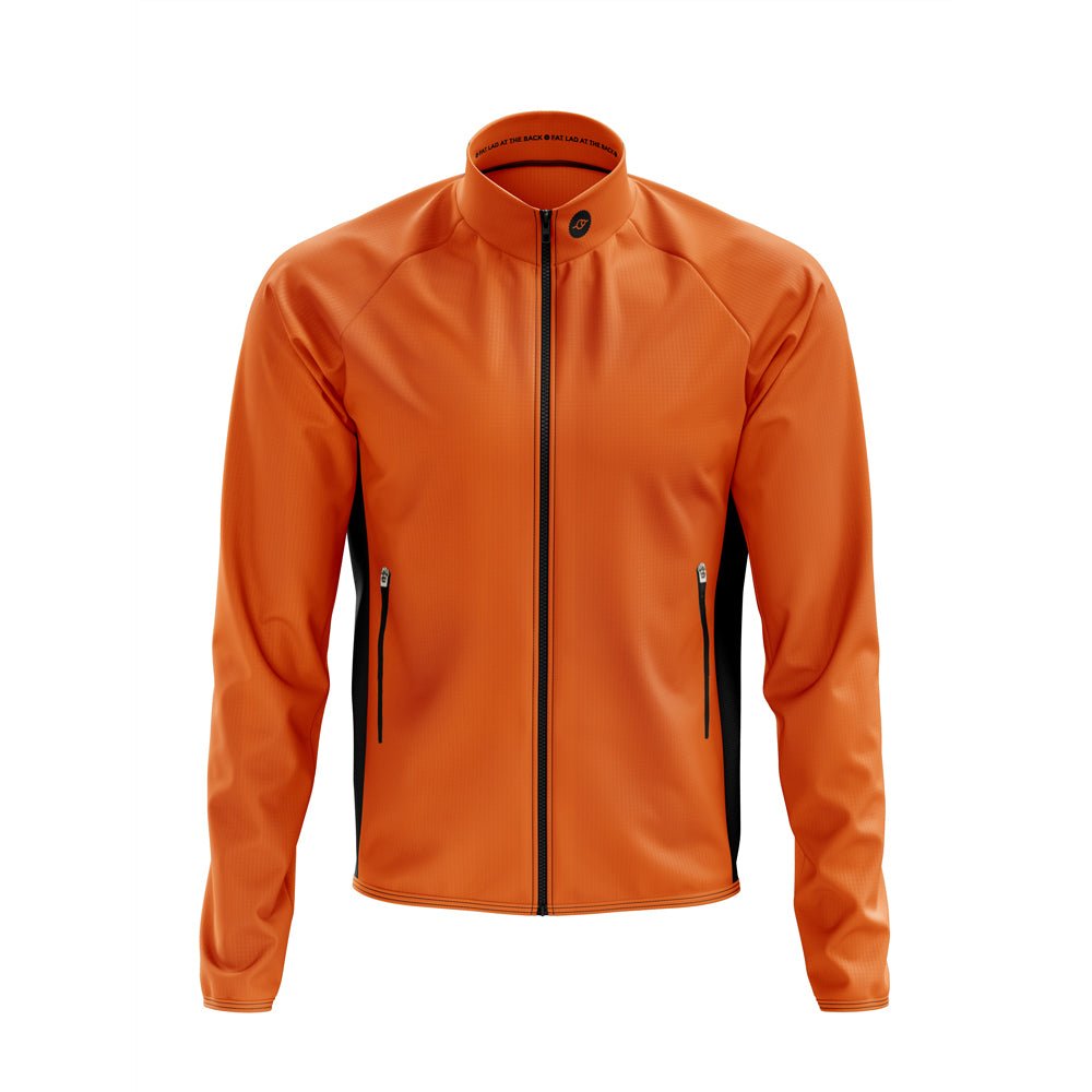 Mens Orange Tor Cycling Jacket Fat Lad At The Back