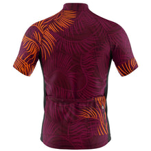 Load image into Gallery viewer, Mens Palm Aubergine Cycling Jersey - Fat Lad At The Back