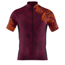 Load image into Gallery viewer, Mens Palm Aubergine Cycling Jersey - Fat Lad At The Back