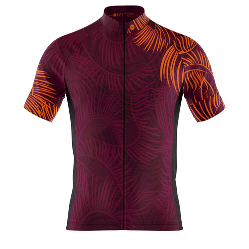 Mens Palm Aubergine Cycling Jersey - Fat Lad At The Back