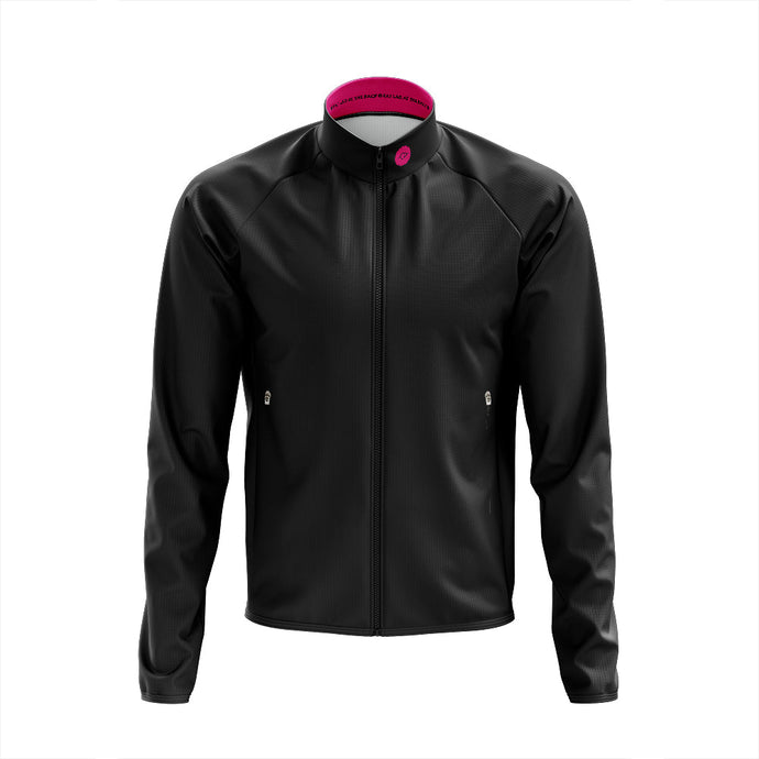 Mens Plain Black Tor Winter Cycling Jacket - Fat Lad At The Back