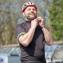 Load image into Gallery viewer, Mens Reet Black Cycling Jersey - Fat Lad At The Back