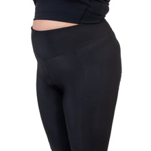 Load image into Gallery viewer, Womens Black Padded 3/4 Cycling Leggings - Fat Lad At The Back