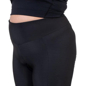 Womens Black Padded Cycling Shorts - Fat Lad At The Back