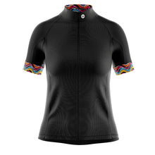 Load image into Gallery viewer, Womens Black Stripe Cycling Jersey - Fat Lad At The Back