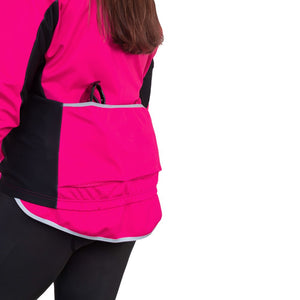 Womens Hi Vis Pink Tor Winter Cycling Jacket - Fat Lad At The Back