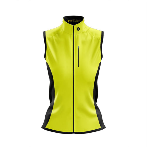 Womens Hi - Vis Tor Winter Cycling Gilet - Fat Lad At The Back