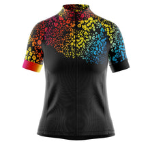 Load image into Gallery viewer, Womens Multicoloured Leopard Cycling Jersey - Fat Lad At The Back