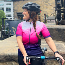 Load image into Gallery viewer, Women&#39;s Peaky Pink Cycling Jersey - Fat Lad At The Back