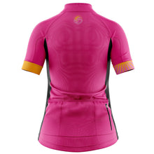 Load image into Gallery viewer, Womens Pink Good Vibes Good Rides Cycling Jersey - Fat Lad At The Back