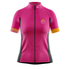 Load image into Gallery viewer, Womens Pink Good Vibes Good Rides Cycling Jersey - Fat Lad At The Back