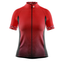 Load image into Gallery viewer, Womens Red Stripe Cycling Jersey - Fat Lad At The Back