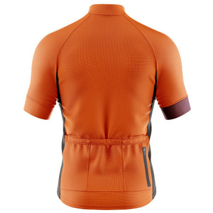 Big and Tall Mens Bezzie Orange Cycling Jersey - Fat Lad At The Back