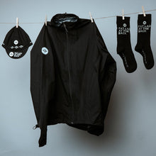 Load image into Gallery viewer, Big and Tall Mens Black Waterproof Rain Jacket - Fat Lad At The Back