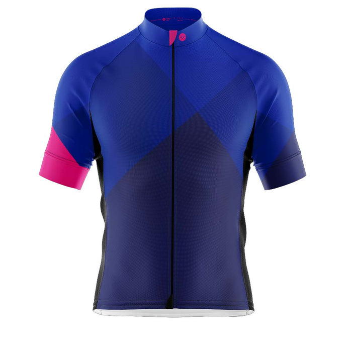 Big and Tall Mens Blue Geezer Cycling Jersey - Fat Lad At The Back