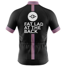Load image into Gallery viewer, Big and Tall Mens Classic Black Cycling Jersey - Fat Lad At The Back