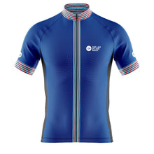 Load image into Gallery viewer, Big and Tall Mens Classic Blue Cycling Jersey - Fat Lad At The Back