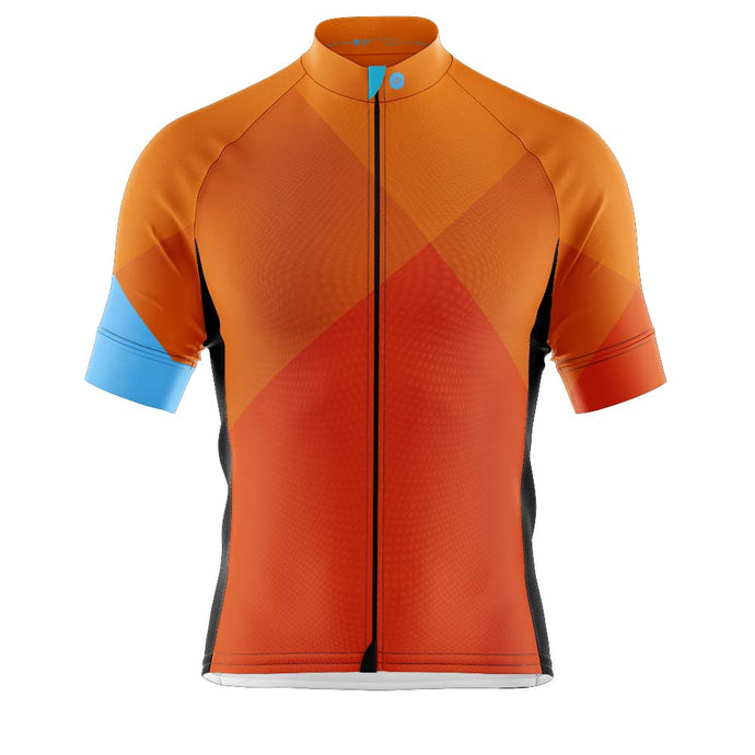 Big and Tall Mens Geezer Orange Cycling Jersey - Fat Lad At The Back