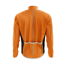 Load image into Gallery viewer, Big and Tall Mens Hi Vis Orange Stripe Tor Winter Cycling Jacket - Fat Lad At The Back
