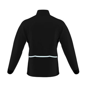 Big and Tall Mens Mizzly Black Wind Water Resistant Cycling Jacket - Fat Lad At The Back