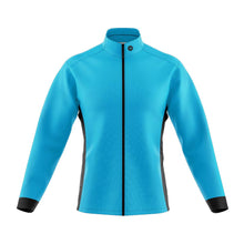 Load image into Gallery viewer, Big and Tall Mens Mizzly Blue Wind Water Resistant Cycling Jacket - Fat Lad At The Back