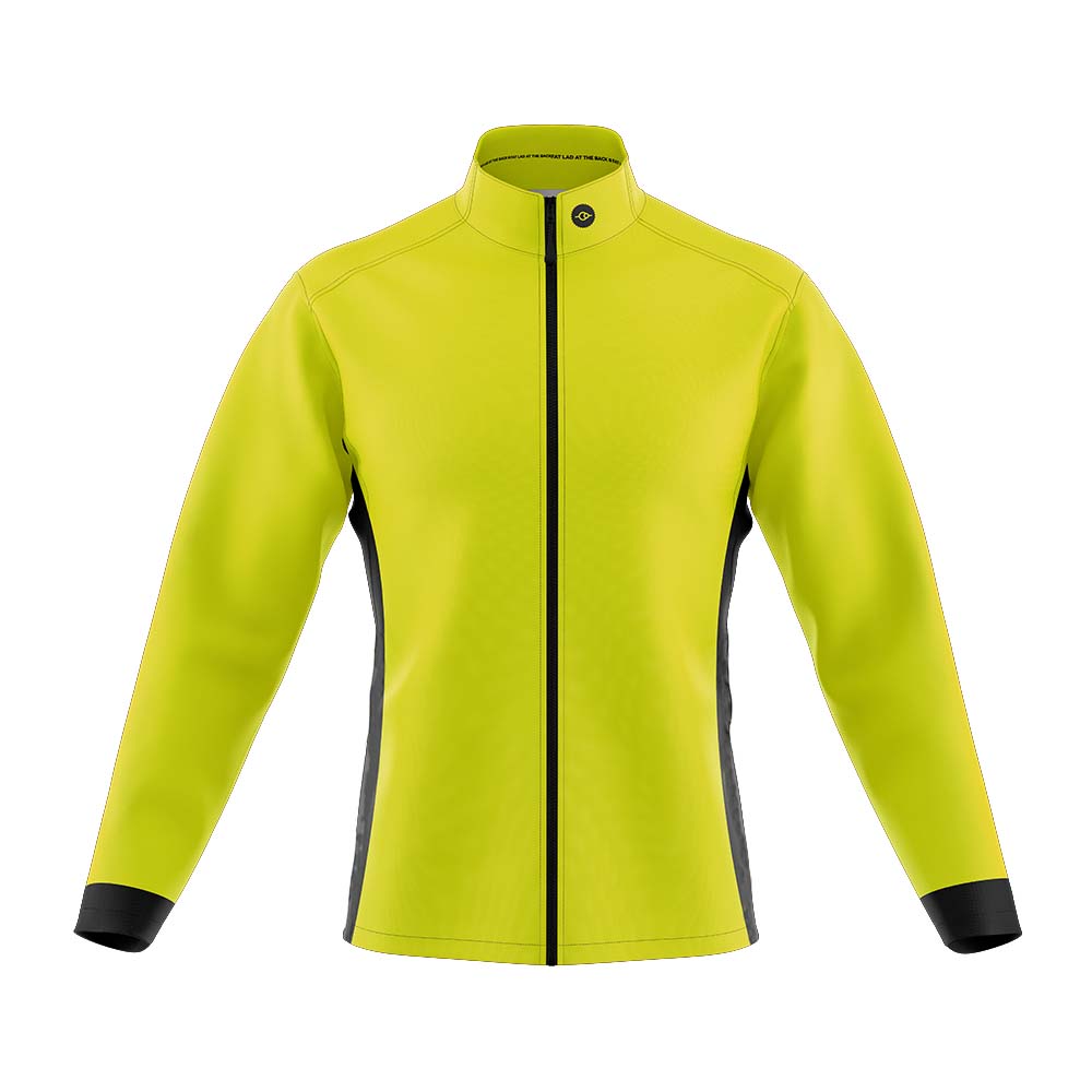 Big and Tall Mens Mizzly Hi Vis Wind Water Resistant Cycling Jacket - Fat Lad At The Back