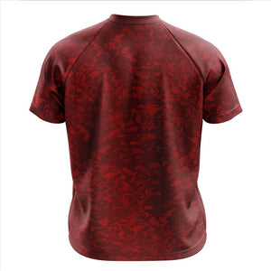 Big and Tall Mens MTB Jersey Camo Red - Fat Lad At The Back