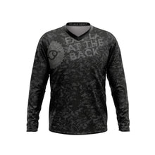 Load image into Gallery viewer, Big and Tall Mens MTB Long Sleeve Jersey in Black Camo - Fat Lad At The Back
