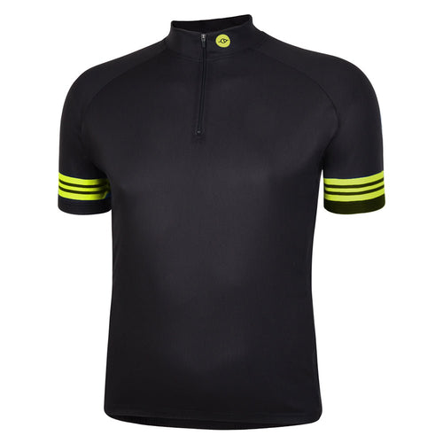 Big and Tall Mens Reet Black Cycling Jersey - Fat Lad At The Back