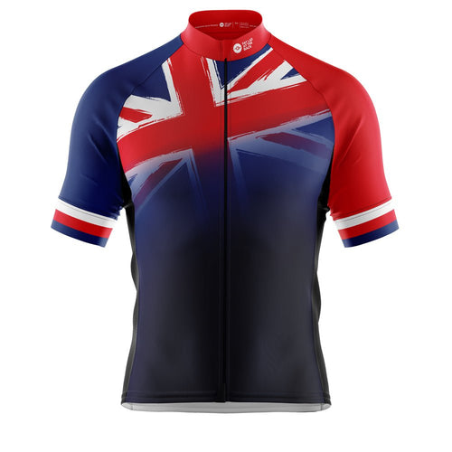 Big and Tall Mens Union Jack Cycling Jersey - Fat Lad At The Back